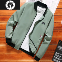 HongZun男士休闲外套夹克夏季新款棒球领高端潮流棒球服短款风衣男装薄款