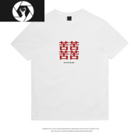HongZun苦喜文字T恤男女半袖创意苦苦苦苦短袖港风体恤衫国潮衣服夏