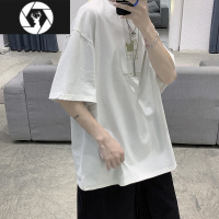 HongZun莫兰迪色精梳棉t恤vintage酷帅男装夏260克二本针短袖ins潮牌