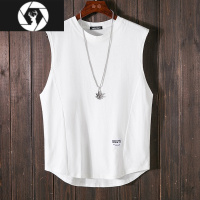 HongZun夏季男士背心宽松潮流运动健身无袖t恤纯色百搭坎肩打底汗衫