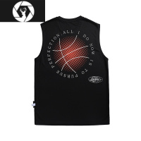 HongZun[日落篮球]夏季篮球背美式运动无袖t恤宽松街头跑步训练服