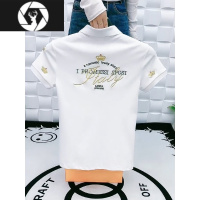 HongZun夏季新款POLO衫男短袖韩版社会小伙半袖刺绣字母皇冠潮流网红t恤
