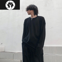 HongZun尾郎的店男设计感小众上衣高级感长袖T恤潮ins宽松内搭潮牌打底衫