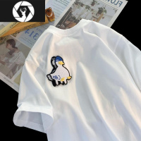 HongZun特大码300斤刺绣短袖t恤男女装夏季上衣ins潮牌半袖体恤2