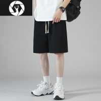 HongZun短裤男夏季潮流宽松纯色百搭休闲运动五分裤大码薄款ins港风裤子