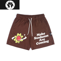 HongZun美式街头向日葵字母主题篮球裤运动宽松潮流跑步裤男夏季沙滩裤