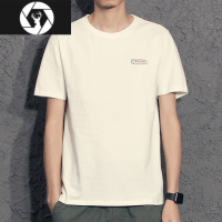 HongZun日系复古趣味小鱼印花T恤 2023新款夏装韩版潮流短袖学生男生体恤