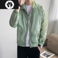HongZun潮男防晒衣夏季无帽男人透气帅气加肥加大码男士不带帽子薄款外套