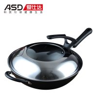 ASD/爱仕达锈不了炒锅 CF32B1J 直径32CM无涂层铸铁锅 燃气电磁炉通用