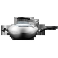 Midea/美的CZ32B1铸铁炒菜锅无涂层不易生锈铁锅32cm炒锅