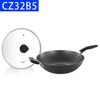 Midea/美的 CZ32B5铸铁炒锅老式铁锅电磁炉燃气灶明火用锅具32cm