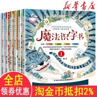 魔法识字书6册 宝宝早教认字卡片3-4-5-6岁学前幼儿阅读与识字书岁幼儿园全套学龄前儿童书籍幼小衔接全脑记忆小班中