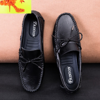 豆豆鞋男皮套脚软底潮流韩版鞋子男士休闲皮鞋2022新款春季男鞋 简畅休闲鞋