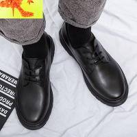 青年男鞋防滑防水黑色厨师鞋上班西装休闲皮鞋男士商务正装工作鞋 简畅休闲鞋