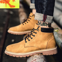 马丁靴男靴子中邦大靴高帮工装靴英伦风短靴子男鞋春季潮鞋 简畅