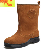 劳保靴子男棉靴高筒高帮皮安全鞋钢包头防砸防刺穿钢板工作棉鞋 简畅靴子 男