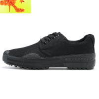 作训鞋春夏季作战特训靴帆布男女黑色保安鞋高帮战术靴 简畅