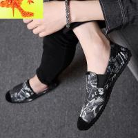 豆豆帆布鞋男鞋休闲鞋一脚蹬懒人鞋春季新款潮鞋男士老北京布鞋子 简畅