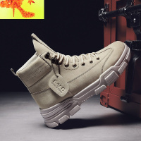 2022春季马丁靴机能风高帮工装男士雪地靴新款男鞋潮鞋男靴子 简畅