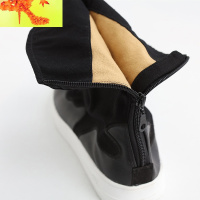 中国风男鞋复古官靴祥云刺绣古风汉服中筒靴男士加绒保暖秋冬靴子 简畅靴子 男