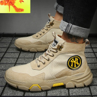 马丁靴男高帮男鞋英伦风短靴靴子男士中帮雪地靴百搭工装靴男 简畅