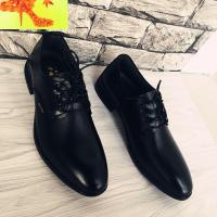 新款秋季正装青年白色商务休闲男士英伦尖头皮鞋韩版婚纱摄影男鞋 简畅休闲鞋