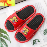 小熊可爱韩版卡通拖鞋儿童宝宝公主软底男女大童夏室内凉拖鞋 简畅