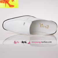 黑色男士皮拖鞋舞台演出大合唱鞋影楼拍照鞋试衣间皮鞋英伦服装店 简畅休闲鞋