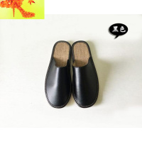 试衣间包头皮拖鞋男士春秋夏季居家用韩版室内防滑大码亚麻凉拖鞋 简畅