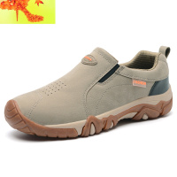 春季户外休闲鞋男鞋牛筋底运动鞋男士旅游徒步鞋一脚蹬懒人登山鞋 简畅