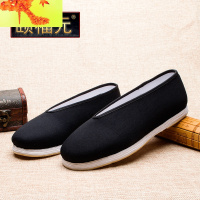 布鞋男老北京千层底手工布鞋透气老头鞋圆口中老年休闲散步功夫鞋 简畅