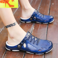 夏季拖鞋男式洞洞鞋潮牌凉鞋个性防滑户外软底凉拖男生时尚沙滩鞋 简畅