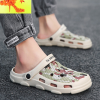 洞洞鞋男2022新款夏季凉鞋男士防滑越南沙滩凉拖室外开车拖鞋包头 简畅