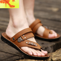 2022夏季新款男士凉鞋男沙滩鞋凉拖鞋皮凉鞋潮男士凉鞋中年老爸鞋 简畅