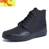 高帮透气帆布劳保农民劳动工地防滑耐磨干活穿迷彩户外工作球鞋男 简畅休闲鞋