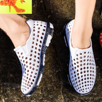 男士凉鞋男拖鞋男洞洞鞋男凉拖韩版2022沙滩鞋男防滑软底鸟巢拖鞋 简畅