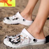 夏季洞洞鞋男士两用潮流2022新款夏天外穿凉拖鞋情侣沙滩包头凉鞋 简畅