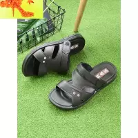 凉鞋男士夏季塑料休闲沙滩鞋男潮流2022新款外穿爸爸两用凉拖鞋男 简畅