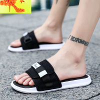 男士凉拖鞋男潮流韩版沙滩鞋个性凉鞋2022夏季新款室外穿一字拖男 简畅