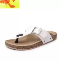 情侣人字拖夏季欧美人字套趾软木款男女鞋夹拖凉拖鞋平底沙滩凉鞋 简畅