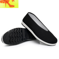 春季老北京布鞋男士防滑复古中国风演出结婚平底浅口圆口布鞋 简畅