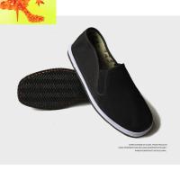 轮胎底布鞋男耐磨加厚底工作鞋防刺穿千层底男鞋黑色防铁屑劳保鞋 简畅