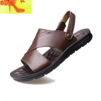 2019夏季沙滩鞋真皮鞋子时尚休闲厚底防滑两用夏天男凉鞋舒适男潮  简畅