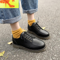 开春妈妈单鞋鞋子春款小皮靴女韩版百搭商务秋冬季女鞋平底鞋休闲 简畅休闲鞋