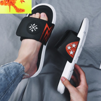 拖鞋男潮夏季20新款韩版时尚魔术贴个性室外穿运动厚底防滑一字拖  简畅