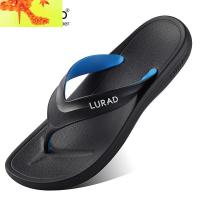 双色人字拖男夏季防滑户外霸气夹脚凉拖夹拖耐磨沙滩拖鞋潮  简畅