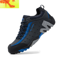 春季皮户外休闲男鞋防水防滑登山鞋跑步鞋运动鞋休闲爬山旅游鞋 简畅休闲鞋