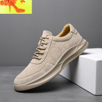 翻毛皮男鞋春秋2022新款男士配牛仔裤鞋子韩版复古休闲皮鞋工装鞋 简畅休闲鞋