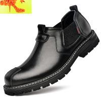 男士小皮鞋低帮英伦风韩版休闲复古皮男鞋子工装马丁潮鞋切尔西 简畅休闲鞋