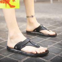 凉鞋男夏季韩版潮流沙滩鞋人字拖鞋男防滑室外男士两用驾车凉拖鞋 简畅